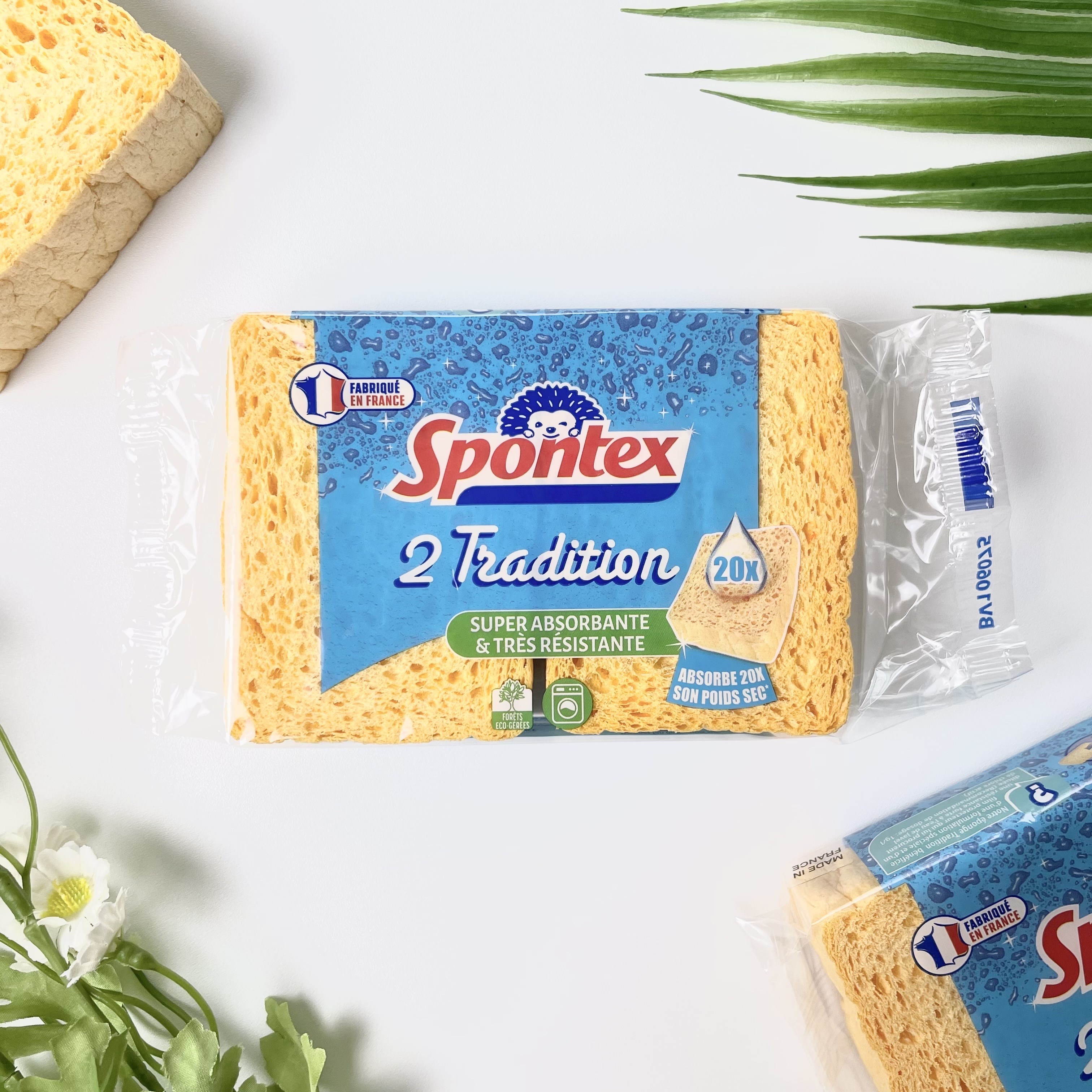 스폰텍스 드라이 셀룰로스 스펀지 2 트레디션 82 x 60 x 27 mm, 2개, 1개